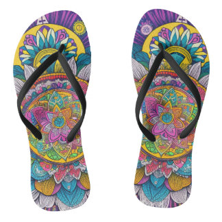 60s retro style flip flops