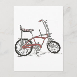 60's Schwinn Stingray Apple Krate Muscle Bike Postcard
