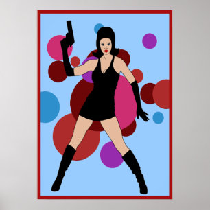 60s Spy Girl Poster