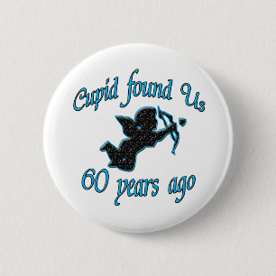 60th. Anniversary 2 Inch Round Button