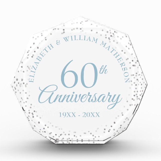 60th Anniversary Confetti Photo Block (Front)
