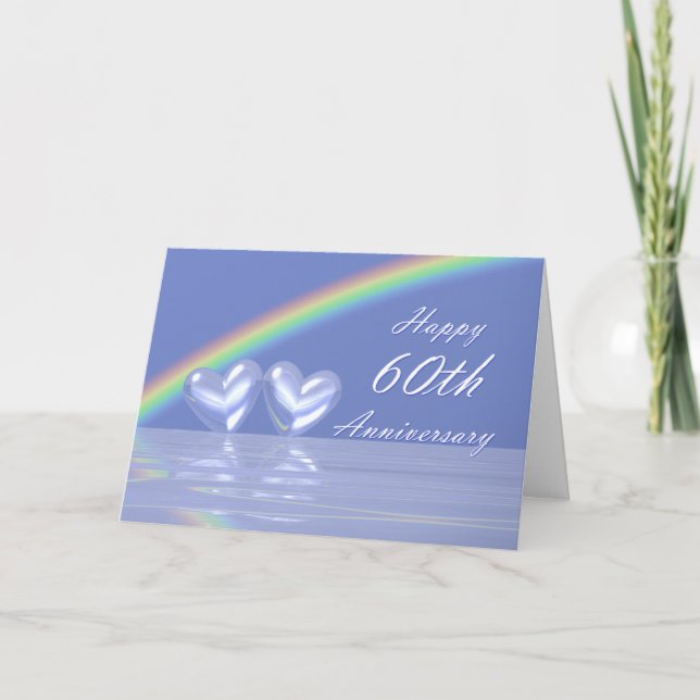 60th Anniversary Diamond Hearts Card (Front)