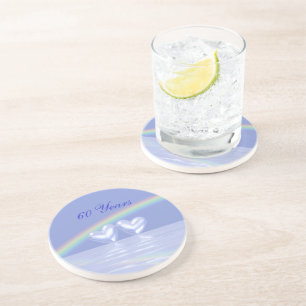 60th Anniversary Diamond Hearts Coaster