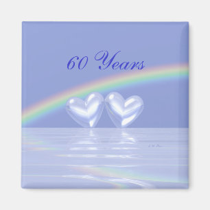 60th Anniversary Diamond Hearts Magnet