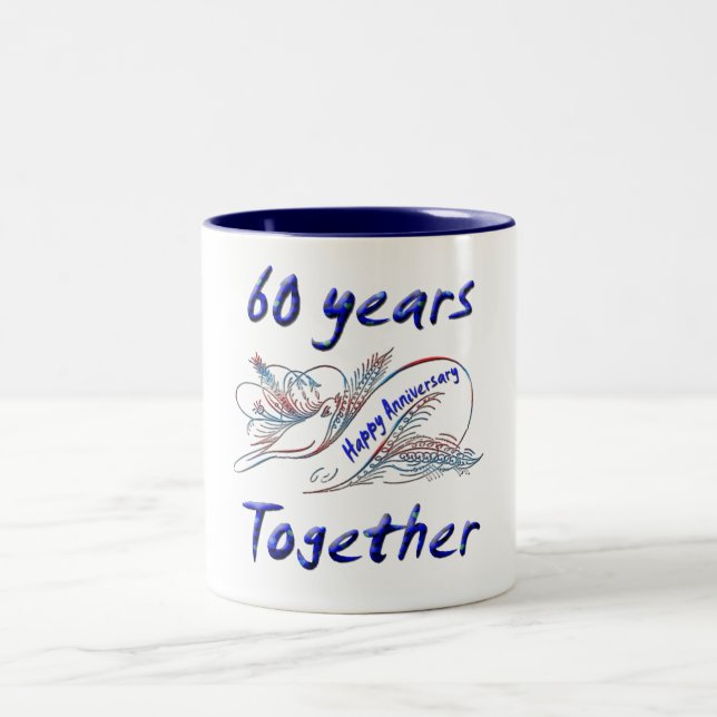 60th. Anniversary Two-Tone Coffee Mug (Center)