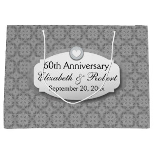 60th Anniversary Wedding Anniversary Diamond A29 Large Gift Bag