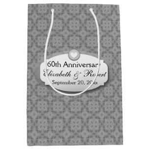 60th Anniversary Wedding Anniversary Diamond Z01 Medium Gift Bag