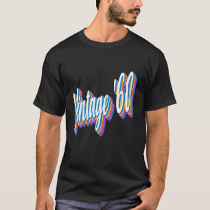 60Th Birthday 1960 Vintage Retro Gift Dad Husband T-Shirt