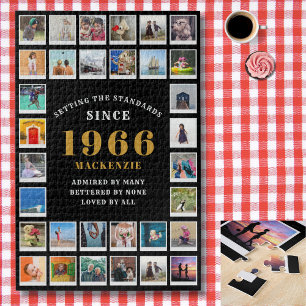 60th Birthday 1966 Family Memories Photo Collage Jigsaw Puzzle