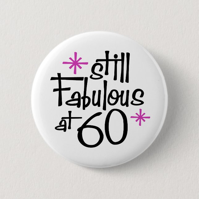 60th Birthday 2 Inch Round Button (Front)