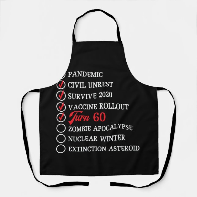 60th Birthday 60 Years 1962 2022 Quarantine Apron (Front)