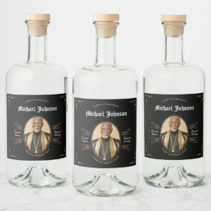 60th Birthday Aged to Perfection Vintage Classic Liquor Bottle Label