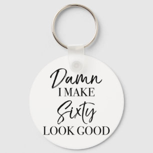 60th Birthday Attitude Keychain