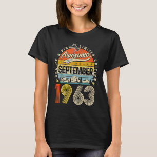 60th Birthday Awesome Since September 1963 T-Shirt