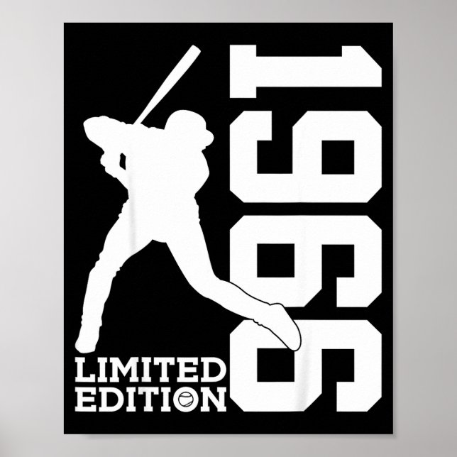 60th Birthday Baseball Limited Edition 1966  Poster (Front)