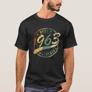 60th Birthday Best Vintage 1963 Man Or Woman Retro T-Shirt