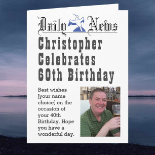 60th Birthday - Birthday Card to Personalise