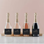 60th Birthday Black and gold script modern minimal Sparkling Wine Label<br><div class="desc">Modern 60th birthday simple stylish elegant black and gold script 60th birthday mini sparkling wine bottle label design. Part of a collection.</div>