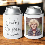 60th Birthday Black White Instagram Photo Can Cooler<br><div class="desc">Celebrate 60 incredible years with this 60th Birthday Black and White Instagram Photo Can Cooler! Designed with a sleek black and white aesthetic, this customizable can cooler features your favourite Instagram-style photo, adding a personal and stylish touch to your milestone celebration. Perfect for keeping drinks cold while serving as a...</div>
