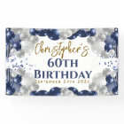 60th Birthday Blue Balloons Party Welcome