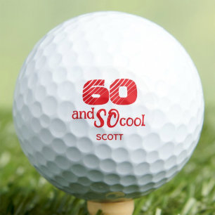 60th Birthday Brother Gift SO Cool Red Custom Golf Balls