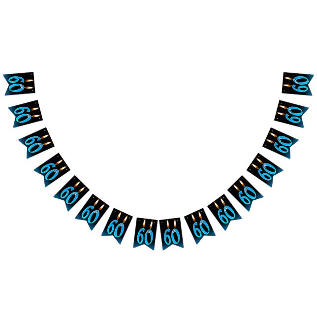 60th birthday candles with eyeballs bunting flags (All)