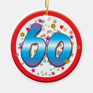 60th Birthday Ceramic Ornament