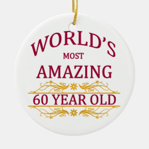 60th. Birthday Ceramic Ornament