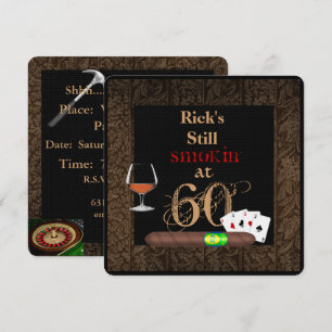 60th Birthday Cigars, Poker and INVITATIONS