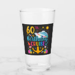 60th Birthday Cruise B-Day Party Drinking Glass<br><div class="desc">60th Birthday Cruise B-Day Party Funny design Gift Classic Drinking Glass Cup Classic Collection.</div>