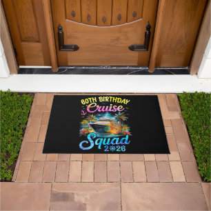 60Th Birthday Cruise Squad 2026 Cruising Party Doormat