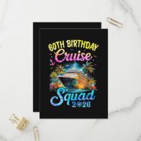 60Th Birthday Cruise Squad 2026 Cruising Party