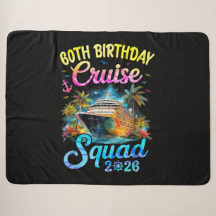 60Th Birthday Cruise Squad 2026 Cruising Party Sherpa Blanket
