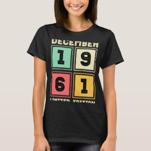 60th Birthday December Vintage 1961 60 Years T-Shirt