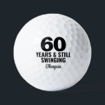 60th Birthday Favours Still Swinging with Name Golf Balls<br><div class="desc">Celebrate a remarkable milestone with a personalized keepsake made just for the big 60th birthday. Designed with care,  this unique item features a custom name and age,  making it a thoughtful gift for anyone who loves the game and appreciates a special touch.</div>