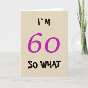 60th Birthday for Her Funny Card