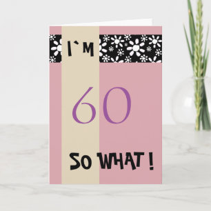 60th Birthday for Her Funny Motivational Card