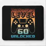 60th Birthday For Men Level 60 Unlocked Gamer 60 Y Mouse Pad<br><div class="desc">60th Birthday For Men Level 60 Unlocked Gamer 60 Year Old 1</div>
