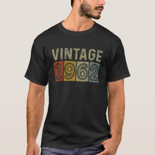 60Th Birthday For Men Women Vintage 1962 Graphic 6 T-Shirt