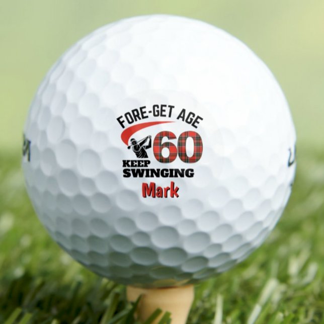 60th Birthday Friend Gift – Funny 60 years Golf Balls (Creator Uploaded)