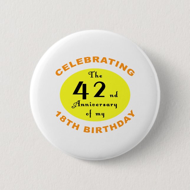 60th Birthday Gag Gift 2 Inch Round Button (Front)