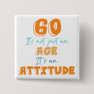 60th Birthday Gag Gift 2 Inch Square Button