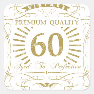 60th Birthday Gag Gift Square Sticker
