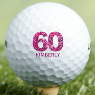 60th Birthday Gift for Mom – Floral Number Golf Balls