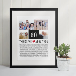 60th Birthday Gift Things We Love List Photos Poster