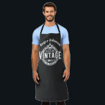 60th Birthday Gift Vintage Aged to perfection Apron<br><div class="desc">Creative 60th birthday gift idea for women and men,  brother and sister or best friend who born in 1961. Unique and fan 60th birthday gift ideas for her and him,  wife or husband. Designed by The Arty Apples Limited</div>