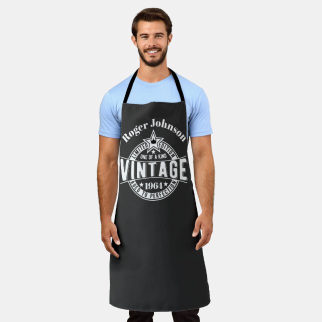 60th Birthday Gift Vintage Aged to perfection Apron (Worn)