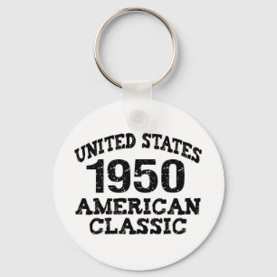 60th Birthday Gifts, 1950 Keychain
