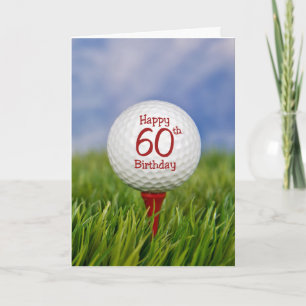 60th Birthday Golf Ball Card