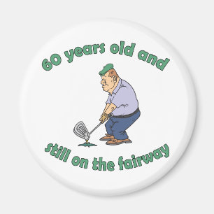 60th Birthday Golfer Gag Gift Magnet